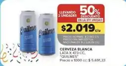 Carrefour Quilmes - cerveza blanca lata oferta