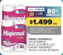 Carrefour Higienol - hoja simple oferta