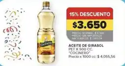 Carrefour Cocinero - aceite de girasol pet x 900 cc oferta