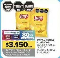 Carrefour Lay's - papas fritas clásicas oferta