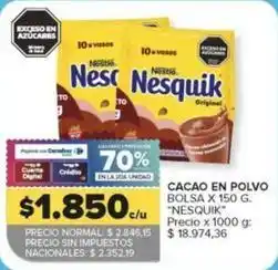 Carrefour Nesquik - cacao en polvo oferta