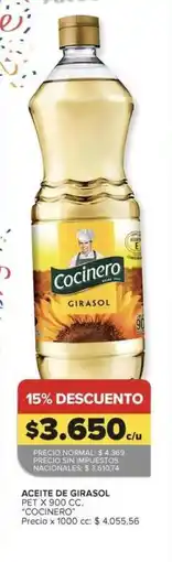 Carrefour Cocinero - aceite de girasol oferta