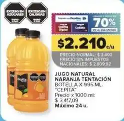 Carrefour Cepita - jugo natural naranja tentación oferta