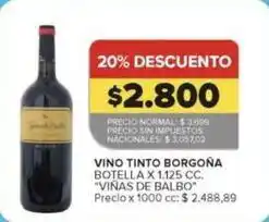 Carrefour Viñas de balbo - vino tinto borgoña oferta