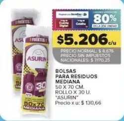 Carrefour Asurin - bolsas para residuos mediana oferta