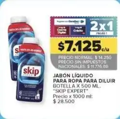 Carrefour Skip - jabón líquido para ropa para diluir oferta