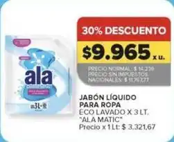Carrefour Ala - jabón líquido para ropa eco lavado oferta