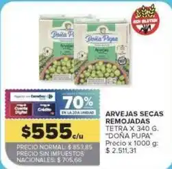 Carrefour Market Doña pupa - arvejas secas remojadas oferta