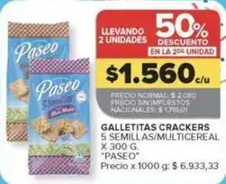Carrefour Market Paseo - galletitas crackers 5 semillas/multicereal oferta