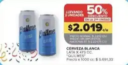 Carrefour Market Quilmes - cerveza blanca lata oferta