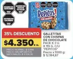 Carrefour Market Pepitos - galletitas con chispas de chocolate oferta