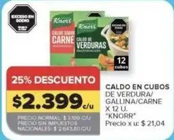 Carrefour Market Knorr - caldo en cubos de verdura/gallina/carne oferta