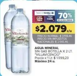 Carrefour Market Villavicencio - agua mineral sin gas oferta
