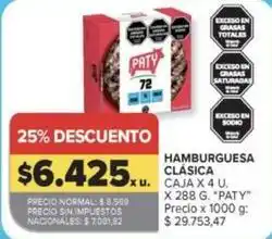 Carrefour Market Paty - hamburguesa clásica oferta
