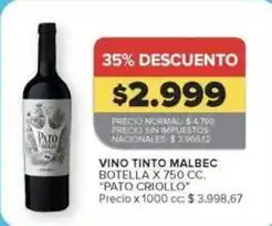 Carrefour Market Malbec - vino tinto malbec oferta