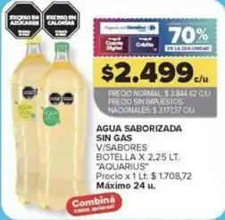 Carrefour Market Aquarius - agua saborizada sin gas oferta