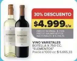 Carrefour Market Elementos - vino varietales botella oferta