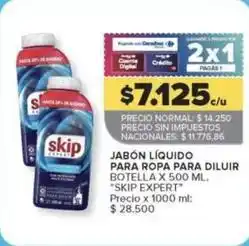 Carrefour Market Skip - jabón líquido para ropa para diluir oferta