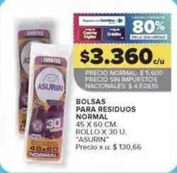 Carrefour Market Asurin - bolsas para residuos normal oferta