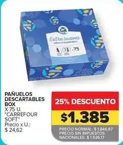 Carrefour - pañuelos descartables box