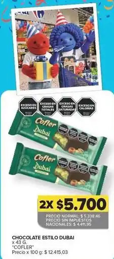Carrefour Market Cofler - chocolate estilo dubai oferta