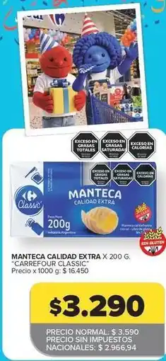 Carrefour Market Carrefour - manteca calidad extra oferta
