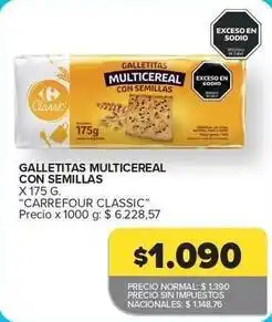 Carrefour - galletitas multicereal con semillas