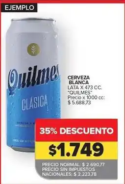 Carrefour Market Quilmes - cerveza blanca clasica oferta