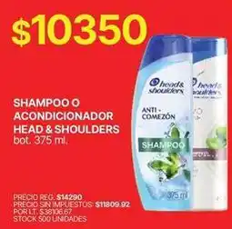Supermercados Vea Head & shoulders - shampoo o acondicionador oferta
