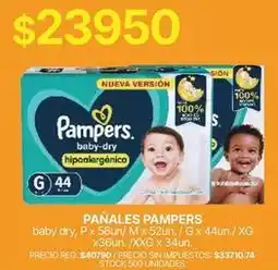 Supermercados Vea Pampers - pañales baby dry oferta
