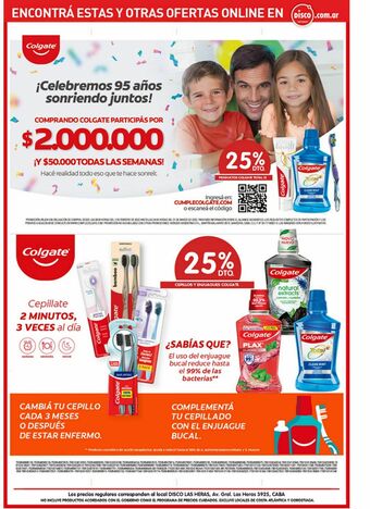 Disco Enjuague bucal colgate oferta
