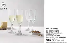 Avon Set x 4 copas de champagne oferta