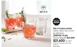 Avon Set x 4 vasos cortos oferta
