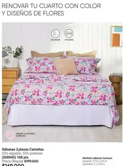 Avon Sábanas 2 plazas camelias (208945) oferta