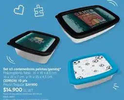 Avon Set x3 contenedores pelotas/gaming oferta