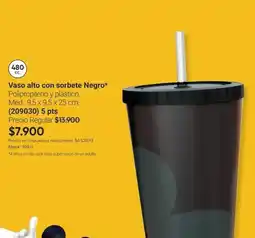 Avon Negro - vaso alto con sorbete (209030) oferta