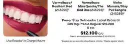Avon Power stay delineador labial retráctil 280 mg oferta