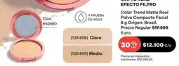 Avon Efecto - color trend matte real polvo compacto facial 8 g oferta