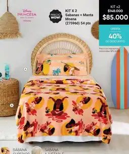 Avon Disney - kit x 2 sabanas + manta (275960) oferta