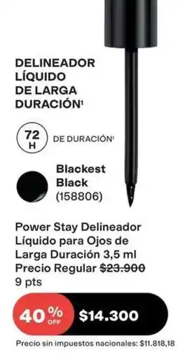 Avon Off - power stay delineador líquido para ojos de larga duración 3,5 ml oferta