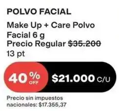 Avon Off - polvo facial make up + care polvo facial oferta