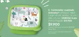Avon Contenedor cuadrado animales oferta