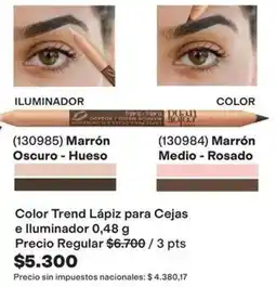 Avon Color trend lápiz para cejas e iluminador 0,48 g oferta