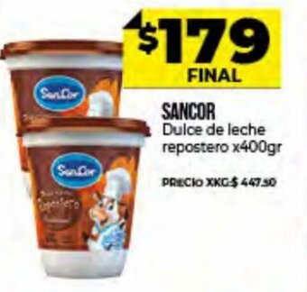 Supermayorista Vital Sancor Dulce de Leche Repostero x 400 gr oferta