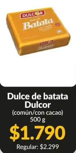 Supermercados Aiello Dulcor dulce de batata oferta