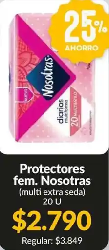 Supermercados Aiello Nosotras protectores fem. multi extra seda oferta