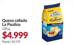 Supermercados Aiello La paulina queso rallado oferta