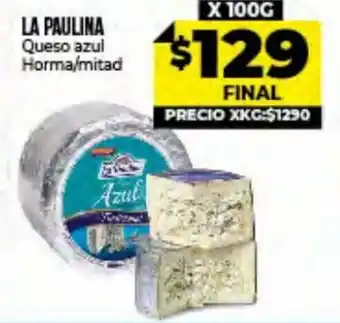 Supermayorista Vital La Paulina Queso Azul Horma/Mitad x 100 g oferta
