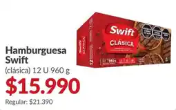 Supermercados Aiello Swift hamburguesa clásica oferta