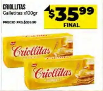 Supermayorista Vital Criollitas Galletitas x 100 gr oferta